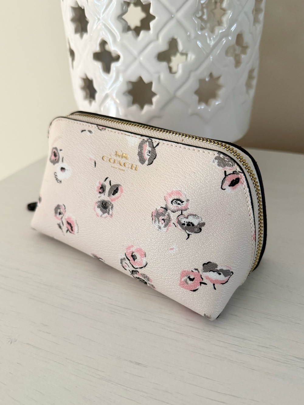 Coach Wildflower Printed Crossgrain Canvas Pouch - Picture 10 of 10